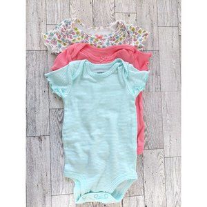 *3* Carters Short Sleeve Onesies - 3 Months Baby Girl